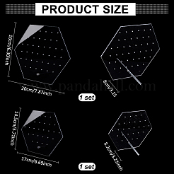 2 комплект из 2-х стилей прозрачной акриловой наклонной полки для хранения сережек&nbsp;EDIS-PH0001-93