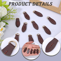 10 шт. головки молнии из коровьей кожи&nbsp;PURS-CL0001-19C