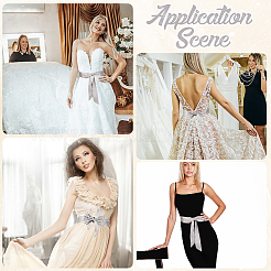 Длинный полиэстеровый шелковый шарф для женщин и девочек&nbsp;AJEW-WH20022-48D