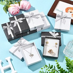 8 шт. 2-цветные картонные коробки для ювелирных изделий в горошек&nbsp;CBOX-YW0001-06