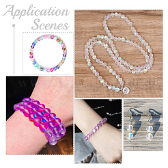 200 шт. 10-х цветные матовые прозрачные стеклянные бусины&nbsp;FGLA-AR0001-03