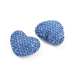 Бусины из полимерной глины в форме сердца со стразами&nbsp;CLAY-NH0002-02E