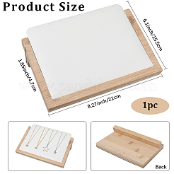 Деревянный органайзер для ожерелий с наклонной спинкой&nbsp;AJEW-WH20033-046A