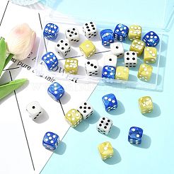 30шт 3 цвета непрозрачные акриловые бусины&nbsp;MACR-FS0002-30