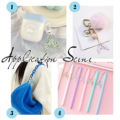 60шт 6 цвета прозрачные подвески из смолы&nbsp;RESI-PH0001-69