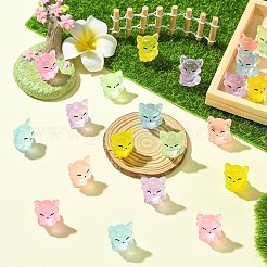 30 шт. 6-цветная светящаяся смоляная лиса для украшения дисплея&nbsp;CRES-CJ0001-81