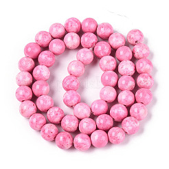 Окрашенные синтетические нити окаменелых бусин&nbsp;G-T139-8mm-66C