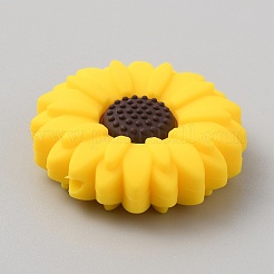 Ромашки силиконовые бусины&nbsp;LS-SIL-WH0001-60B-02