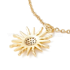 Ожерелье с подвеской в виде солнца из прозрачного кубического циркония&nbsp;NJEW-O125-26G