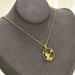 Латунные и акриловые греческие богини плоские круглые подвески ожерелья&nbsp;NJEW-R018-01G