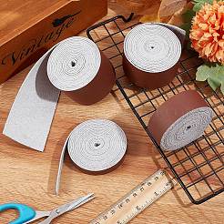 Плоский шнур из микрофибры из искусственной кожи&nbsp;LC-WH0006-07B-04