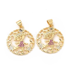 Латунные микро проложить кубического циркония подвески&nbsp;KK-H441-28G