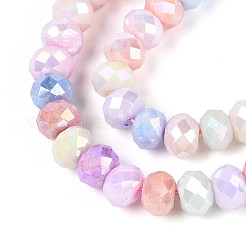 Антикоррозийные гальванические стеклянные бусины рондель&nbsp;EGLA-T021-6mm-17-10