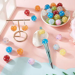 40 шт. 8-х цветные бусины из акриловой смолы ручной работы со стразами&nbsp;CLAY-TA0001-90B