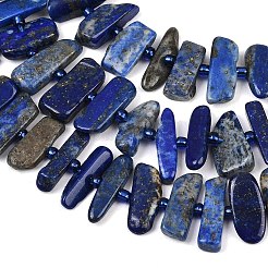 Нитки бусины из натурального ляписа-лазури&nbsp;G-K393-B05