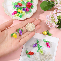 20 шт. 5 стиля подвески из стеклянных бусин в виде винограда&nbsp;PALLOY-CA00022