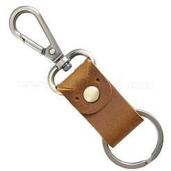 Брелоки из коровьей кожи и сплава&nbsp;KEYC-WH20005-24B