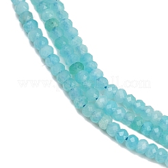Граненые гранулы натурального амазонита из бисера&nbsp;G-F289-06