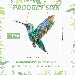 Акриловые подвесные ловцы солнца в виде птиц&nbsp;HJEW-WH20021-02D