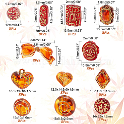 96шт 12style прозрачные акриловые бусины&nbsp;MACR-PH0001-66