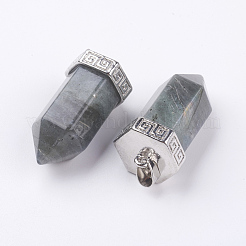 Натуральные лабрадоритные остроконечные подвески&nbsp;X-G-E442-03N