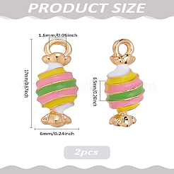 2 шт. Подвески из сплава с эмалью&nbsp;ENAM-LP0002-09C