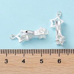 925 стерлинговый серебристый сгиб на застежках&nbsp;LS-STER-D005-10S