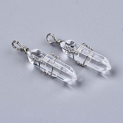 Прозрачные стеклянные подвески&nbsp;GLAA-S130-35