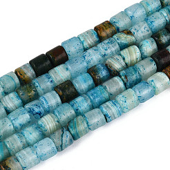 Нити бусин из окрашенного натурального афганского нефрита&nbsp;G-T141-93B