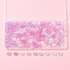 216 шт. 6 вида прозрачных акриловых бусин&nbsp;PACR-FS0001-05