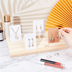 5-слотовая деревянная подставка для серег с наклоном назад&nbsp;EDIS-WH0021-36C