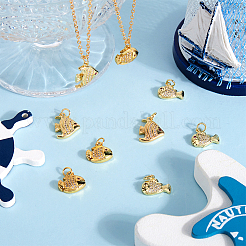 9 шт. 3 стиля латунные подвески с микропаве и кубическим цирконием&nbsp;ZIRC-BBC0002-72