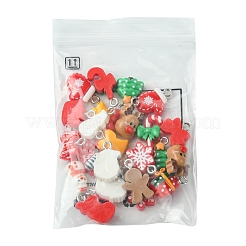 24шт 12 стиля рождественская тема непрозрачные подвески из смолы&nbsp;RESI-FS0001-86B