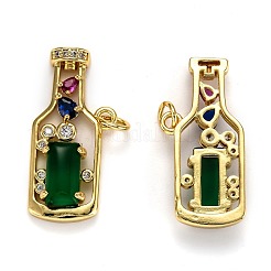 Латунные микро проложить кубического циркония подвески&nbsp;ZIRC-L100-045G