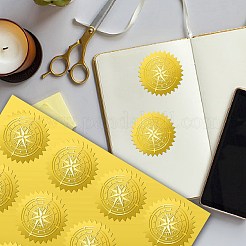 34 лист самоклеящихся наклеек с тиснением золотой фольги&nbsp;DIY-WH0509-066