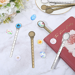 Наборы для самостоятельного изготовления овальных и плоских круглых закладок с цветком&nbsp;DIY-SC0032-08