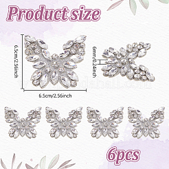 6 шт. бабочка со стразами горячего закрепления&nbsp;DIY-NB0014-53