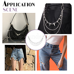 2 шт. алюминиевый и железный шип заклепки кисточки цепи ремень&nbsp;AJEW-UN0002-11P