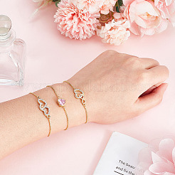 3шт. 3 стиля латунных браслетов-слайдеров&nbsp;BJEW-GA00001