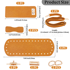 1 сумка для самостоятельной сборки овальной многофункциональной сумки из искусственной кожи через плечо/через плечо&nbsp;DIY-CL0001-20
