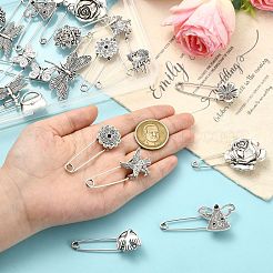 26шт брошь из античного серебряного сплава в 13 стилях&nbsp;JEWB-CJ0001-89