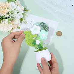 1 шт. вязаный вручную цветок для горшечных растений&nbsp;DJEW-SC0001-15B