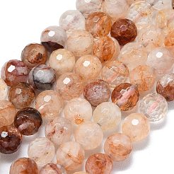 Натуральный гематоидный кварц / нитки из железистого кварца&nbsp;G-B165-A06-8mm