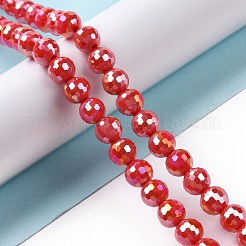 Стеклянные бусины с гальваническим покрытием &nbsp;X-GLAA-E036-14D