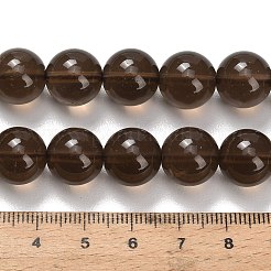 Природные дымчатый кварц бисер пряди круглые&nbsp;G-E329-12mm-38A