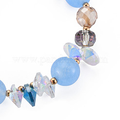 Стеклянные бусы из граненых бусин BJEW-Q997-003-RS