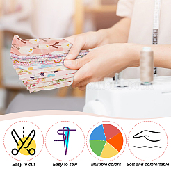 Хлопчатобумажные ткани с цветочным узором&nbsp;DIY-WH0622-141A