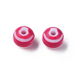 Непрозрачные полосатые акриловые бусины&nbsp;MACR-S373-27A-03