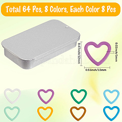 64шт 8-х цветный пластиковый инструмент для вязания&nbsp;DIY-CP0012-74A