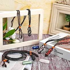 6 шт. 2 цвета регулируемый плетеный вощеный шнур макраме мешочек для изготовления ожерелья&nbsp;NJEW-SZ0001-50